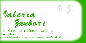 valeria zambori business card